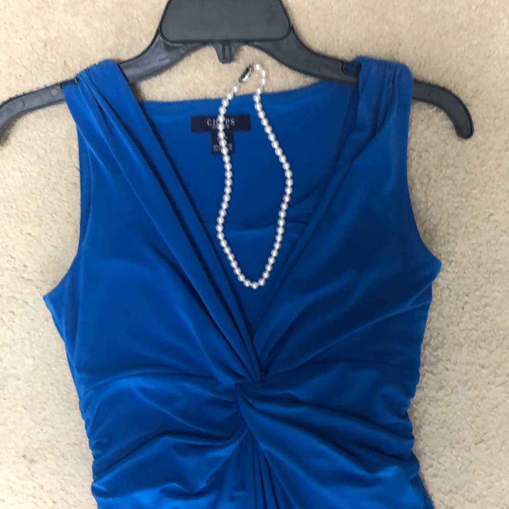 Chaps Slinky Sleeveless Women’s Dress Royal Blue
